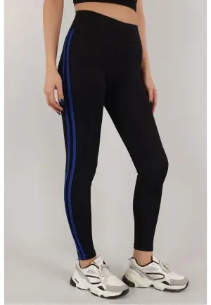 Colanți de Damă Vătuți cu Dungi Albastru