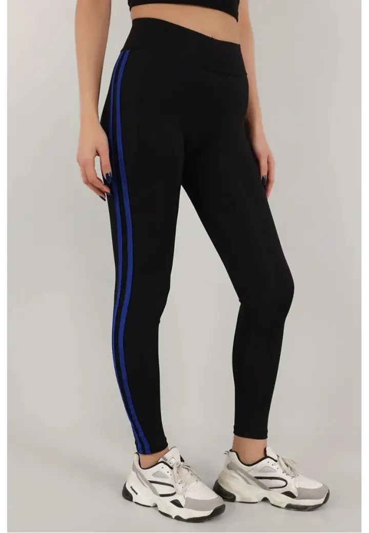 Colanți de Damă Vătuți cu Dungi Albastru