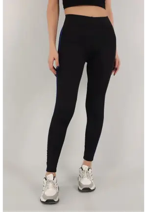 Colanți de Damă Vătuți cu Dungi Albastru