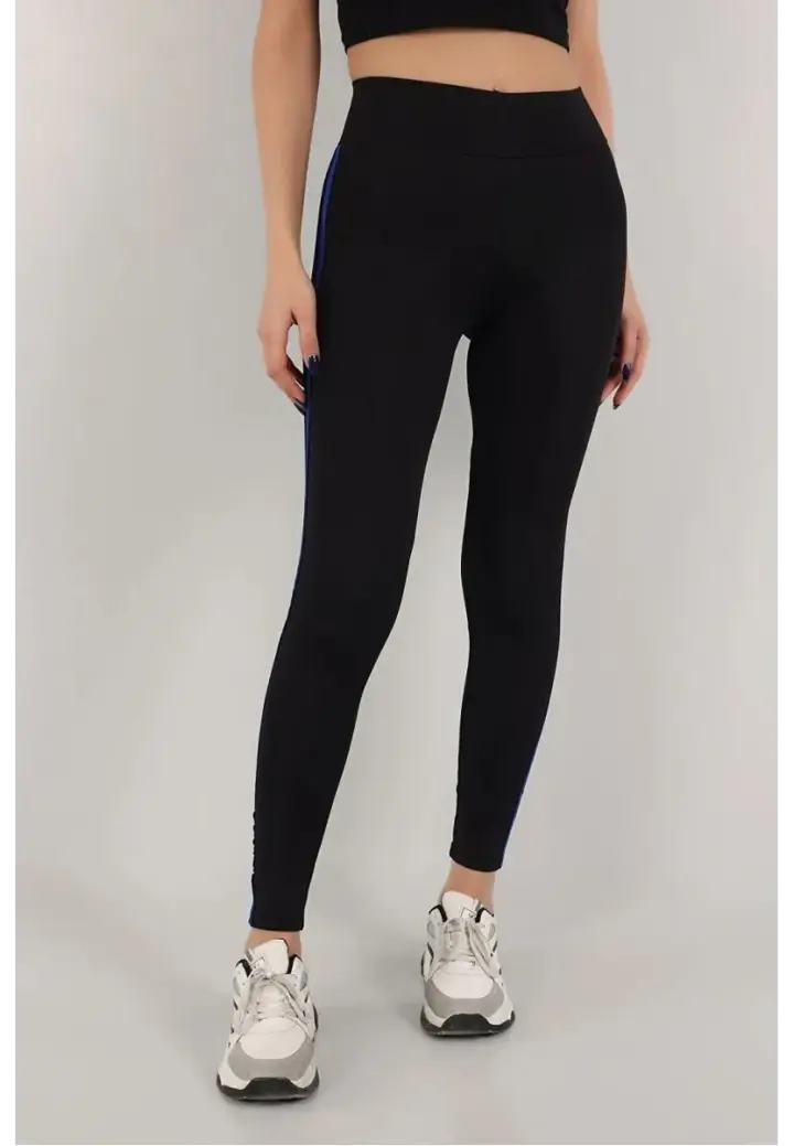 Colanți de Damă Vătuți cu Dungi Albastru