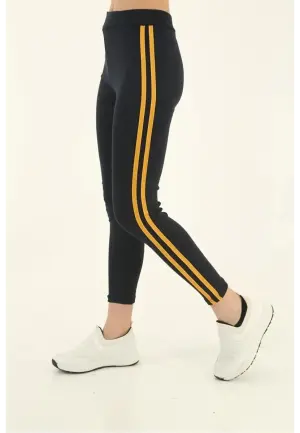Colanți de Damă Vătuți cu Dungi Galbene