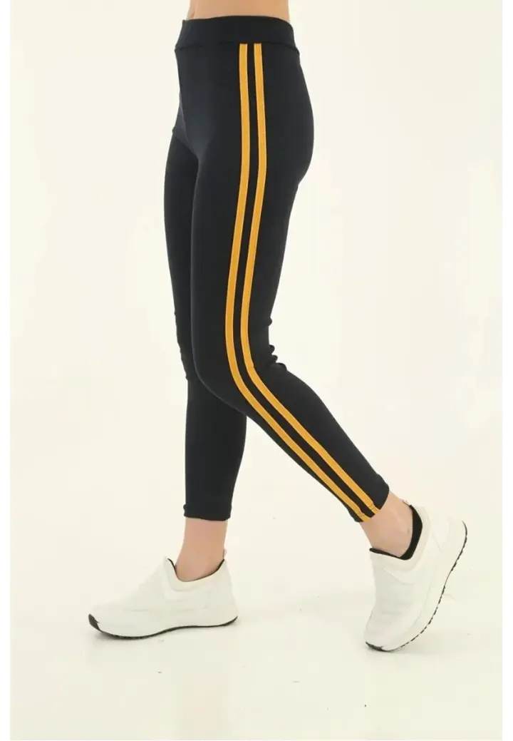 Colanți de Damă Vătuți cu Dungi Galbene