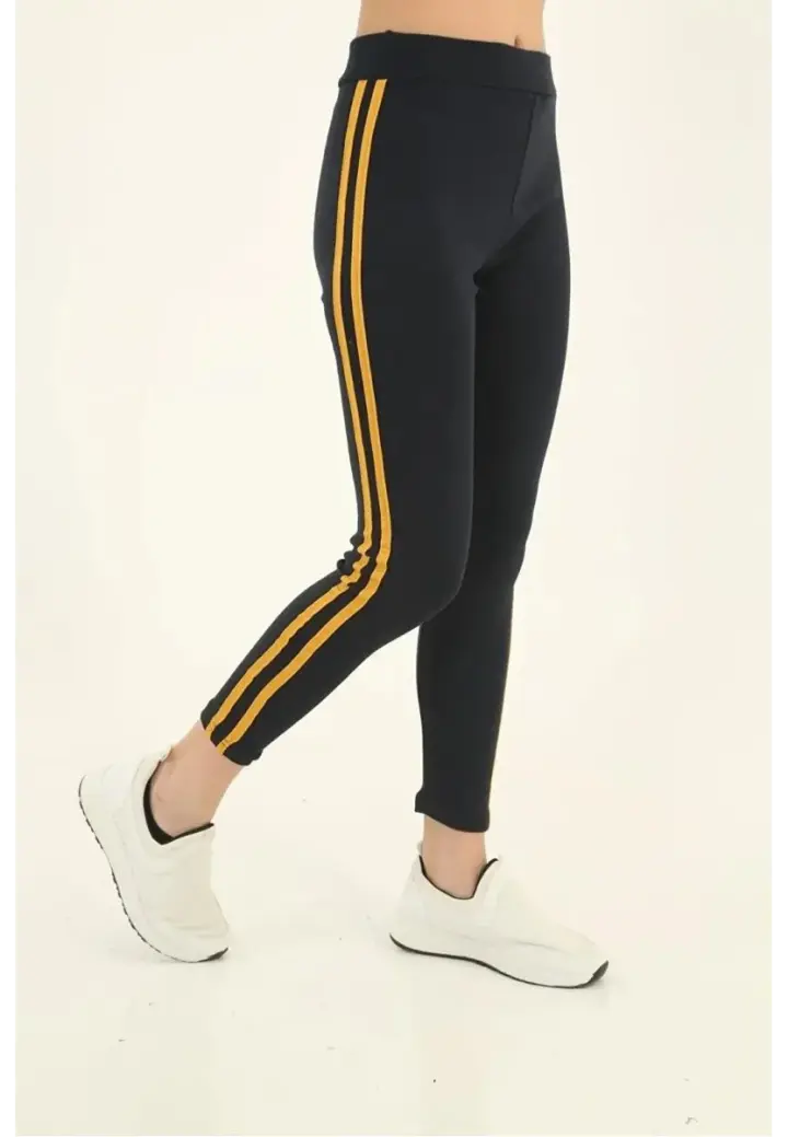 Colanți de Damă Vătuți cu Dungi Galbene