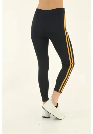 Colanți de Damă Vătuți cu Dungi Galbene