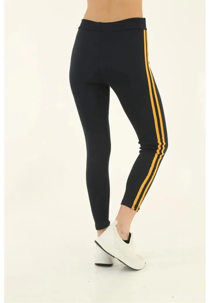 Colanți de Damă Vătuți cu Dungi Galbene