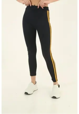 Colanți de Damă Vătuți cu Dungi Galbene