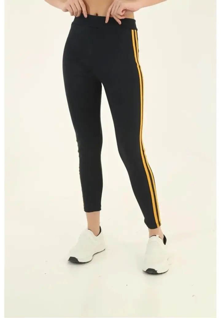 Colanți de Damă Vătuți cu Dungi Galbene