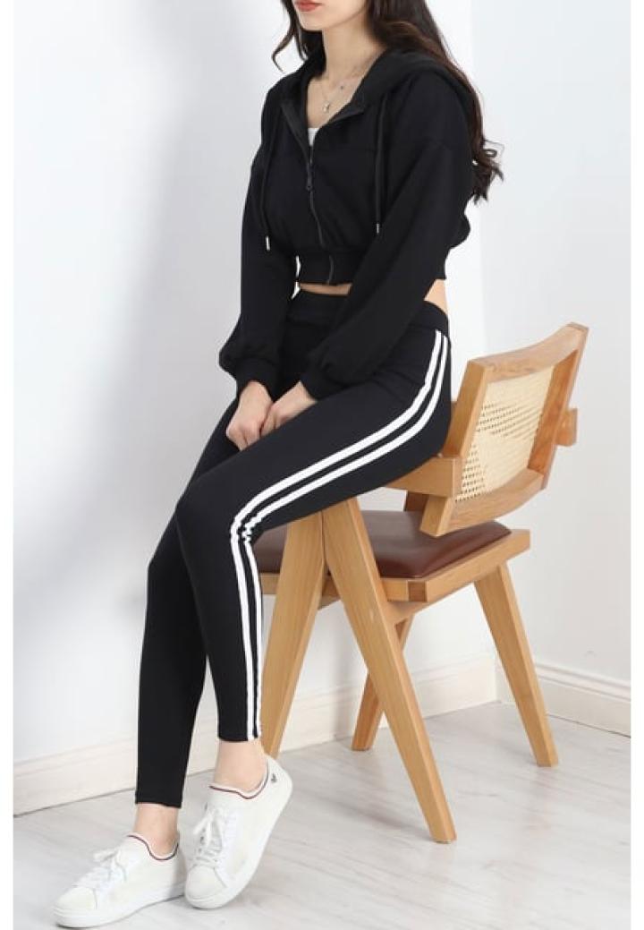 Colanți de Damă Vătuți cu Dungi Albe