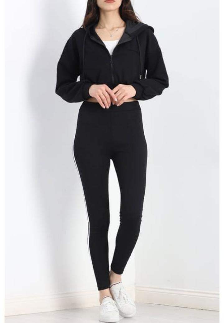 Colanți de Damă Vătuți cu Dungi Albe