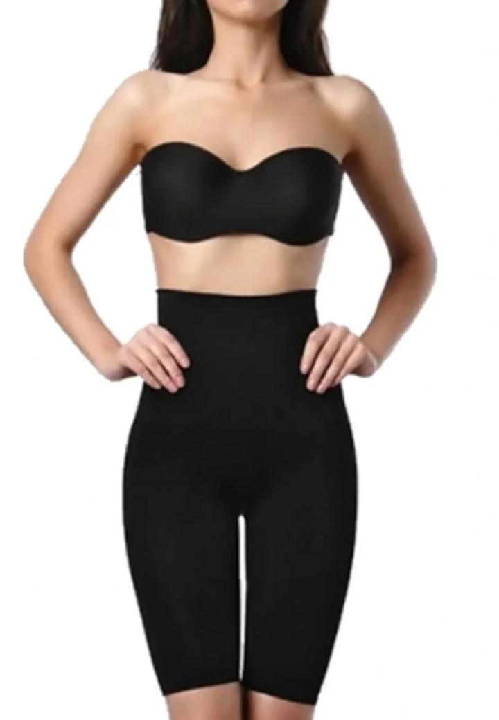 Corset Modelator cu Talie Înaltă și Bandă cu Silicon, Negru