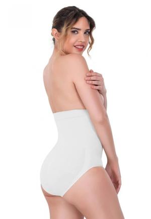 Burtieră cu Bandă Adezivă și Chilot Normal cu Talie Înaltă alb