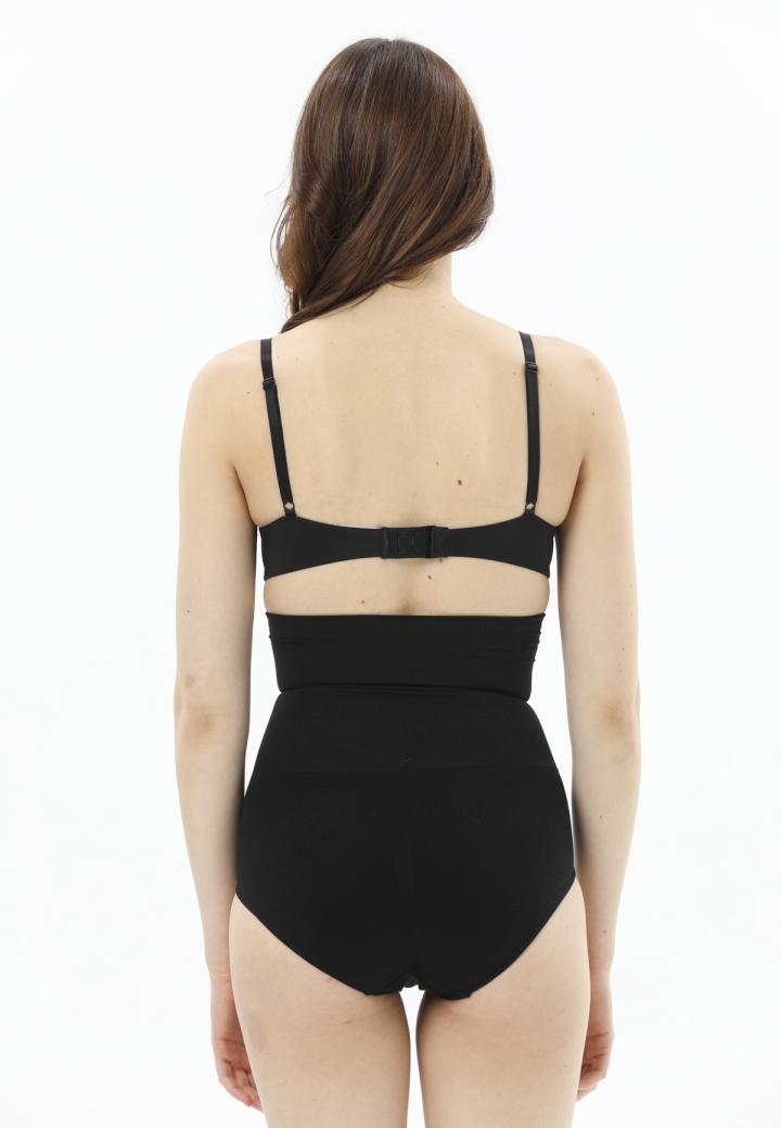 Burtieră cu Bandă Adezivă și Chilot Normal cu Talie Înaltă negru