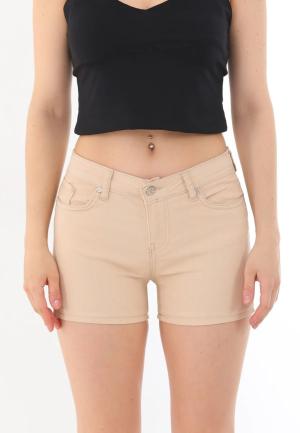 Șort Scurt Dama Bej cu Buzunare
