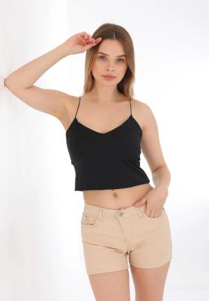 Șort Scurt Dama Bej cu Buzunare