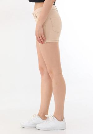 Șort Scurt Dama Bej cu Buzunare