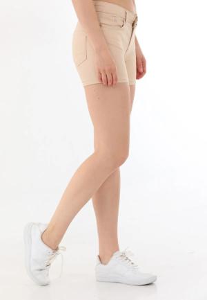 Șort Scurt Dama Bej cu Buzunare