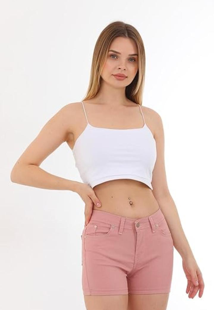 Șort Scurt Dama Roz cu Buzunare