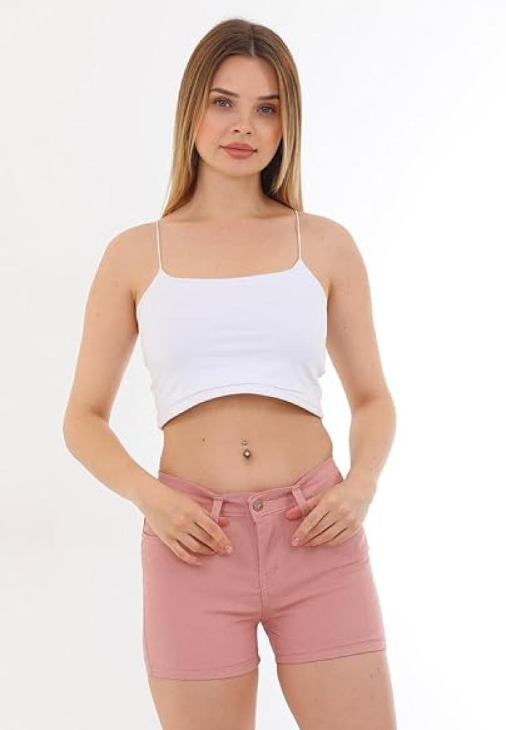 Șort Scurt Dama Roz cu Buzunare