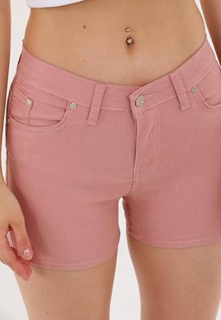 Șort Scurt Dama Roz cu Buzunare