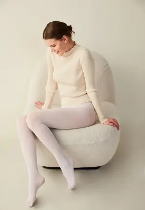 Dres Penti Micro 40 DEN - Mat și Opac Alb