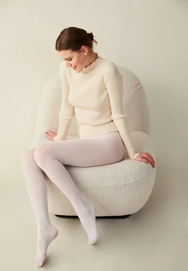 Dres Penti Micro 40 DEN - Mat și Opac Alb