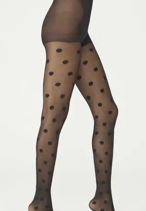 Dres Penti Big Dots , 30 Den, Buline Mari, Negru