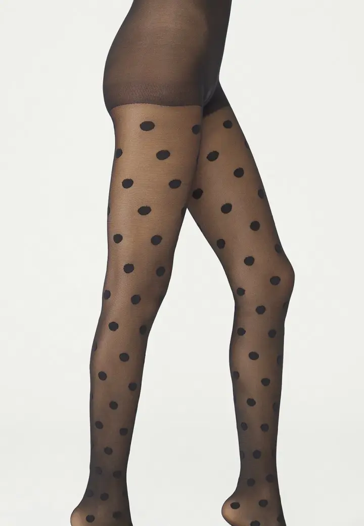 Dres Penti Big Dots , 30 Den, Buline Mari, Negru