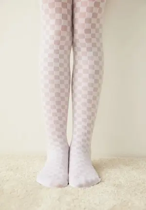 Dres Penti Fete Little Dama 30 DEN, Alb