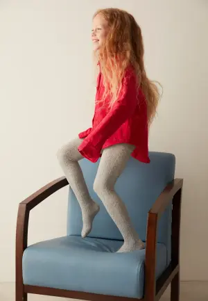 Dres Fete Penti Karina Bumbac tricotat, Gri Deschis