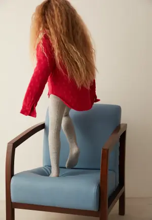 Dres Fete Penti Karina Bumbac tricotat, Gri Deschis