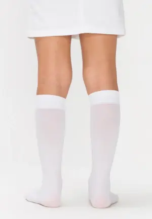 Sosete penti Fete Micro 40 Den, Mat, Alb