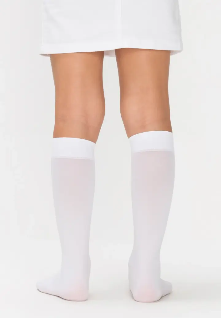 Sosete penti Fete Micro 40 Den, Mat, Alb