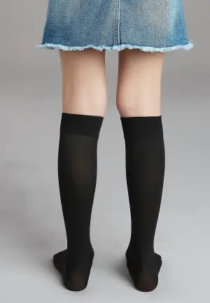 Sosete penti Fete Micro 40 Den, Mat, Negru