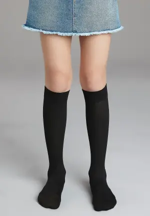 Sosete penti Fete Micro 40 Den, Mat, Negru