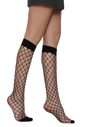 Șosete Plasă Sub Genunchi Daymond Fioana – Negru