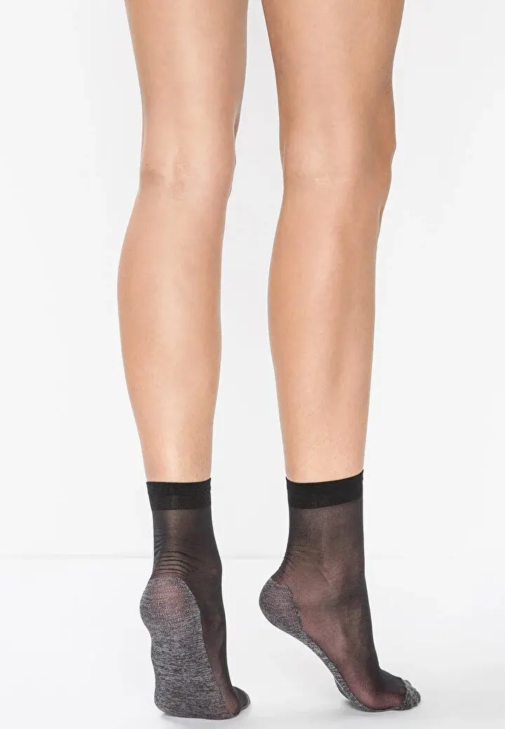 Șosete Penti Konfor 15 cu talpă din bumbac – Fine, confortabile, Negru