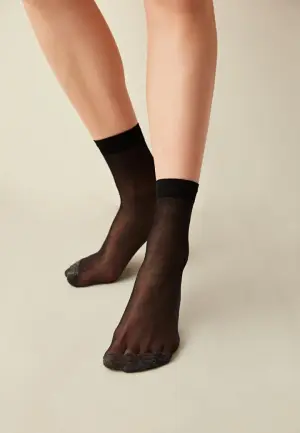 Șosete Penti Konfor 15 cu talpă din bumbac – Fine, confortabile, Negru