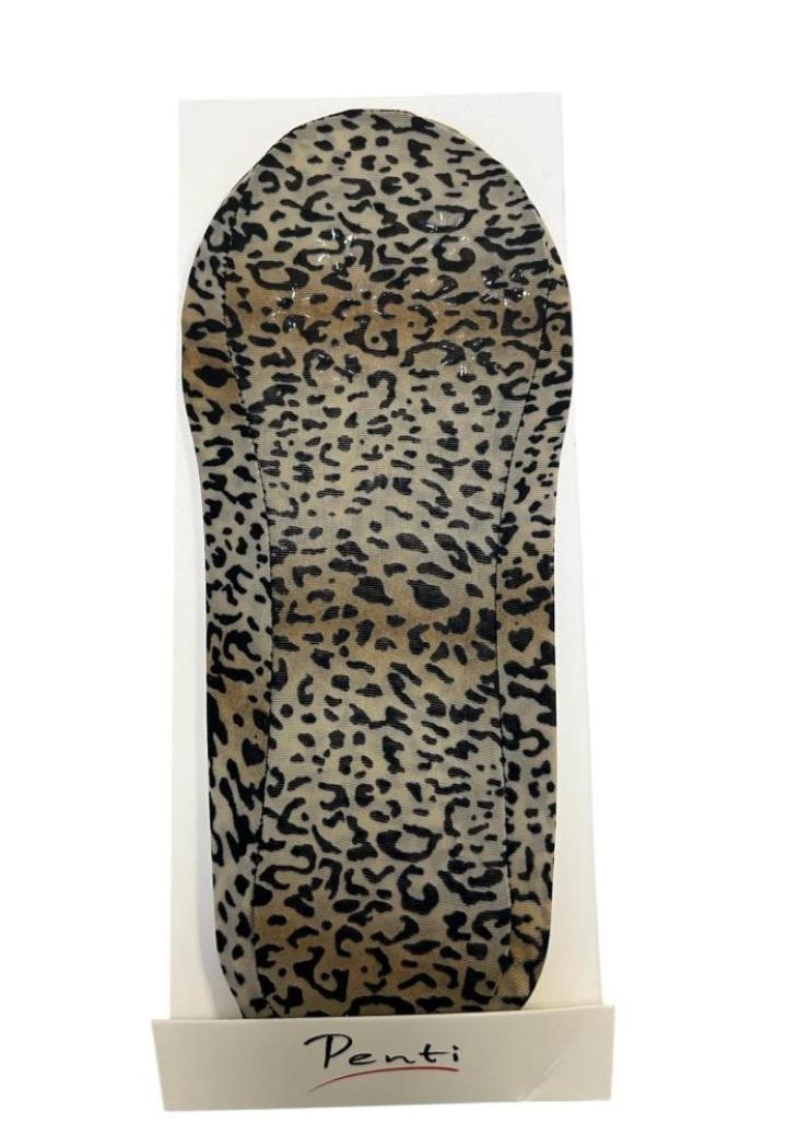 Talpici damă fără cusătură, imprimeu leopard, călcâi cu silicon