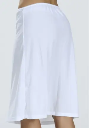 Jupă Lungă Femei Până la Genunchi-Alb