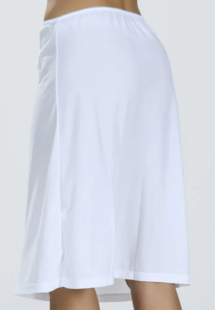 Jupă Lungă Femei Până la Genunchi-Alb