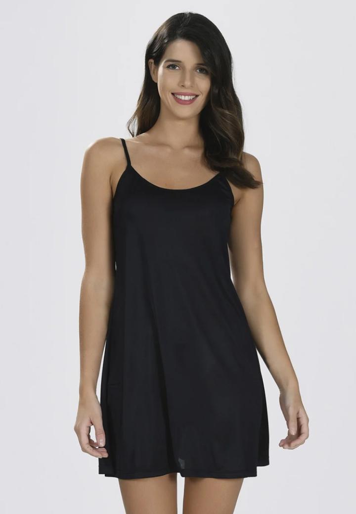 Furou Femei cu Bretele Subțiri-Negru