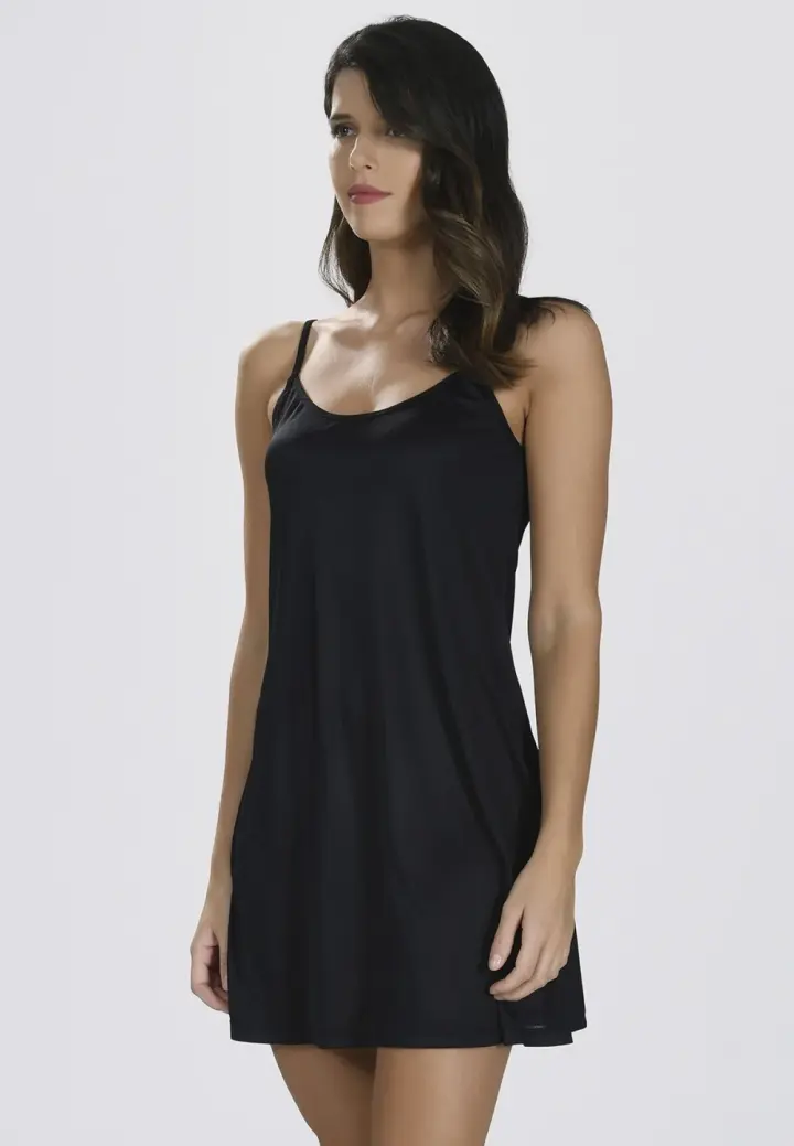 Furou Femei cu Bretele Subțiri-Negru