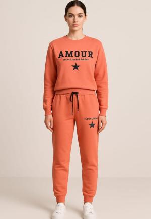 Trening Bumbac Damă – Cu Manșete și Scris Amour