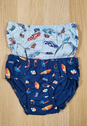 Chiloți băieți 2 bucăți – Set colorat din bumbac