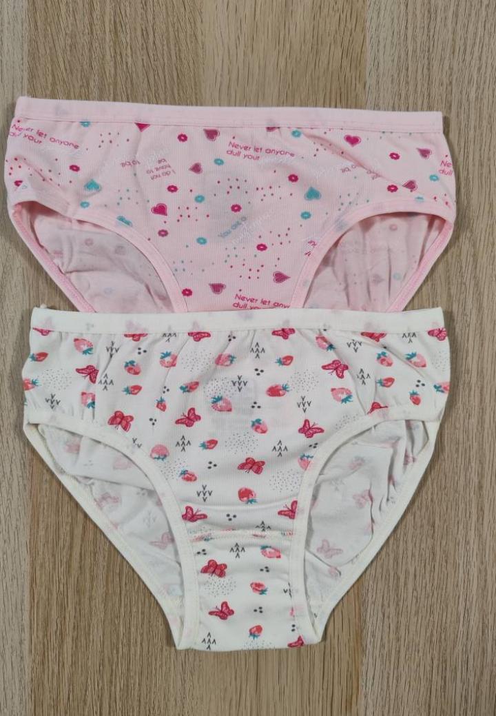 Chiloți fetiță 2 bucăți – Set colorat din bumbac