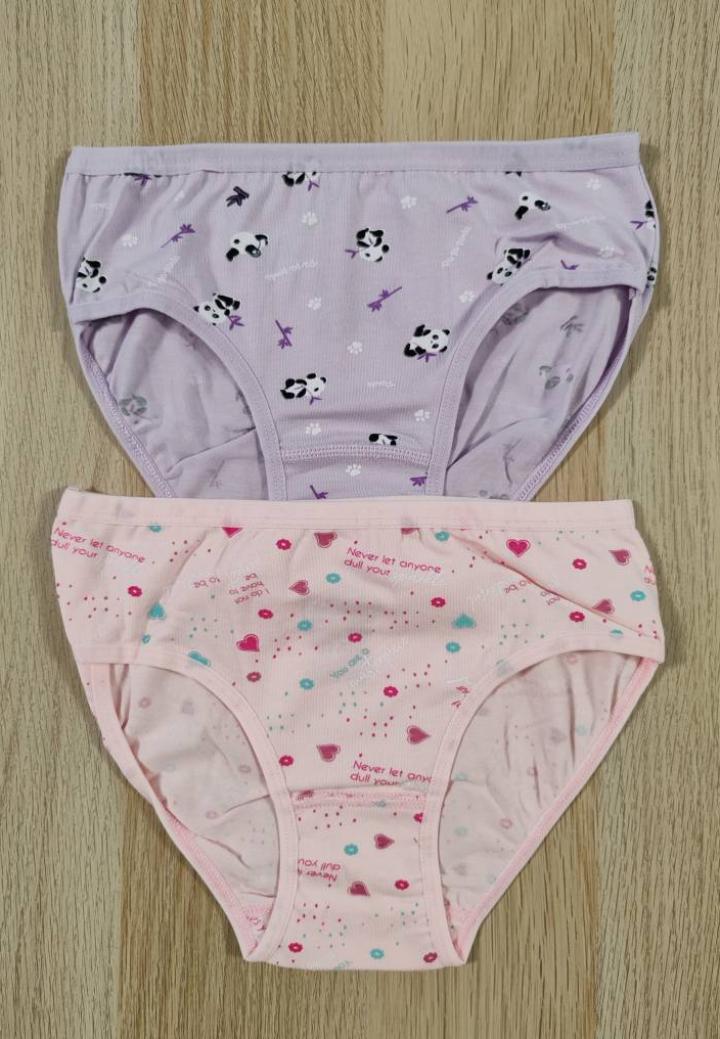 Chiloți fetiță 2 bucăți – Set colorat din bumbac