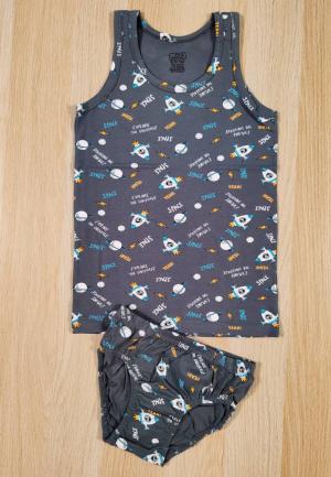 Set băieți – Maiou și chilot – Bumbac colorat