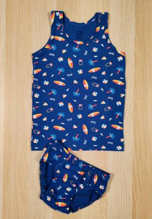 Set băieți – Maiou și chilot – Bumbac colorat