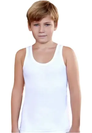 Maiou Băieți Alb din Bumbac