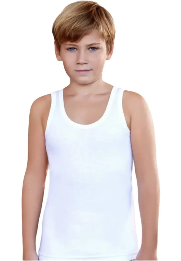 Maiou Băieți Alb din Bumbac